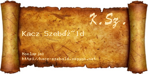 Kacz Szebáld névjegykártya